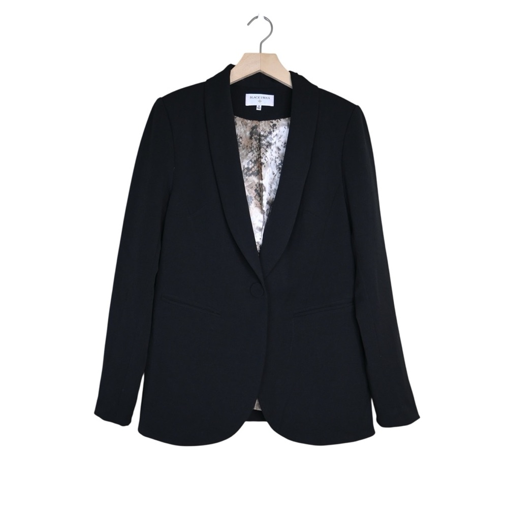 Black Swan Women's M Black Lined Blazer